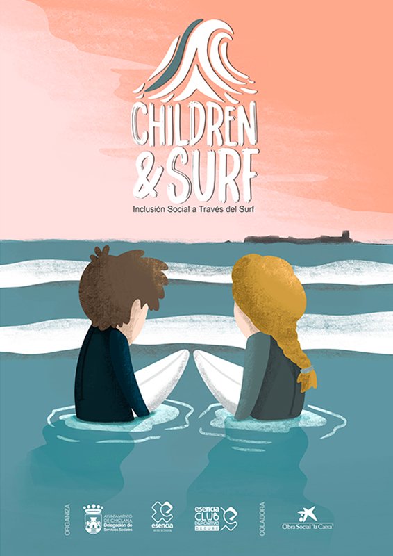 Imagen de Cartel children & surf